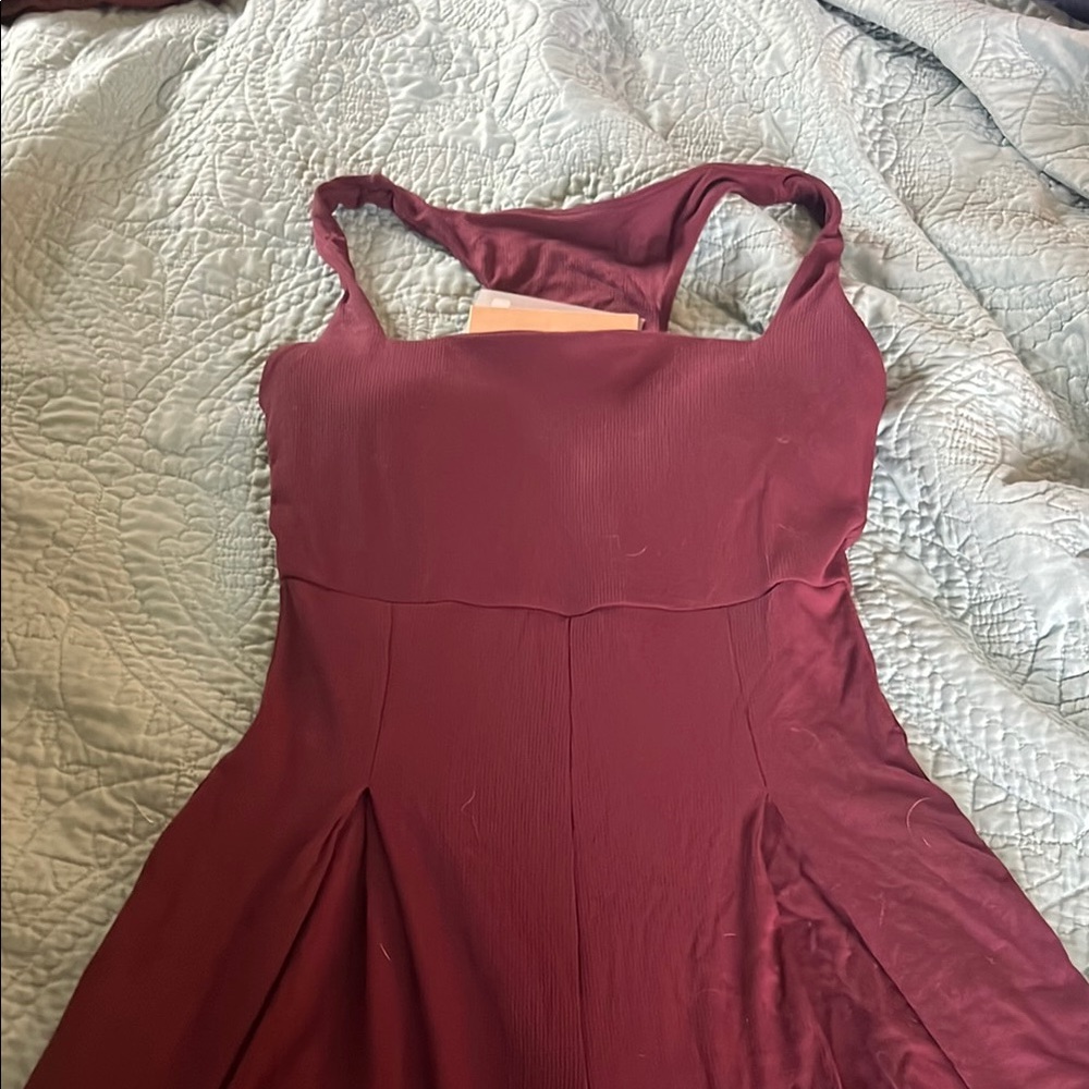 Pop flex Burgundy Sleeveless jumpsuit